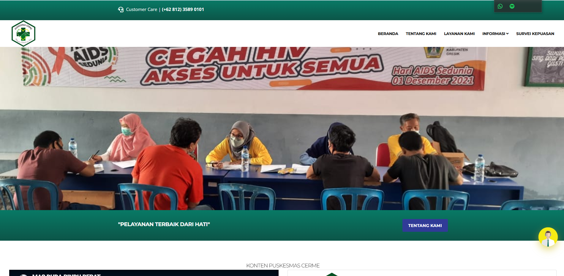 Preview Puskesmas Cerme - Official Website